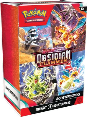 Pokémon Sammelkartenspiel Boosterbundle Karmesin & Purpur Obsidianflammen 6 Pack