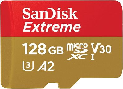 SanDisk Extreme microSDXC UHS-I Speicherkarte 128GB 190MB/ s Adapter Smartphones