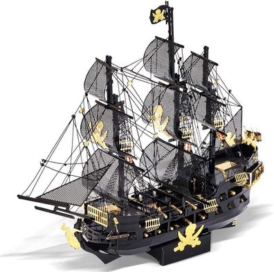 Piececool 3D Edelstahl Metall Puzzle Modellbausatz Erwachsene Black Pearl Schiff