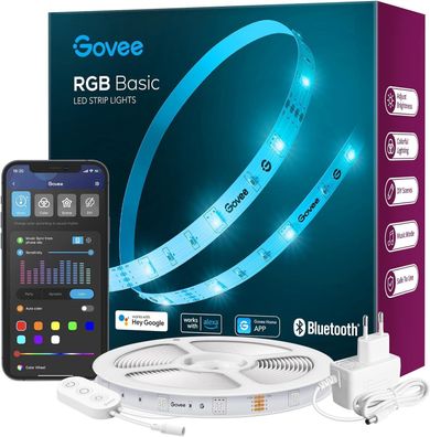 Govee LED Strip Smart RGB WiFi LED Streifen Lichterkette App Steuerung 5 Meter