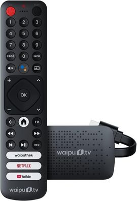 Waipu. tv 4K Stick Fernbedienung Schnellwahltasten Fernsehen TV WLAN HDMI 4K HDR