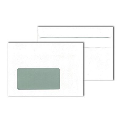 Briefumschläge C6, mit Fenster, Selbstklebung, 75g, weiß, 1000 Stück