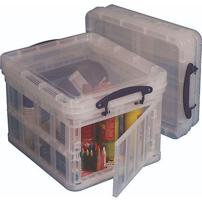 Aufbewahrungsbox Really Useful 35CF, klappbar, 35l, 480x390x310 mm, transparent