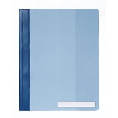 Schnellhefter Durable 2510, A4 Überbreite, mit Beschriftungsfenster, blau