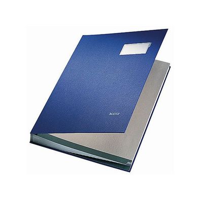 Unterschriftsmappe Leitz 5700, 20 Fächer, PP-kaschierter Einband, blau