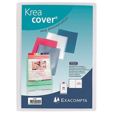 Sichtbuch Exacompta 5728E Krea Cover, A4, mit 20 Hüllen, transparent