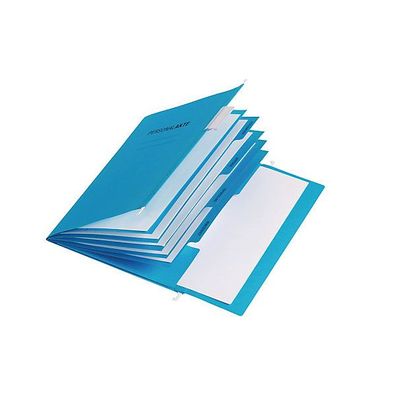 Hängemappe Pagna 44105, Personal, A4, aus Karton, 5 Fächer, blau