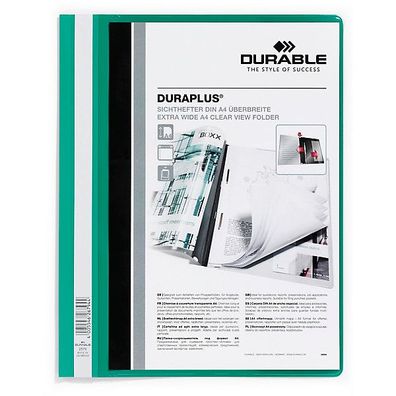 Angebotshefter Durable Duraplus 2579, A4 + , mit Beschriftungsfenster, grün