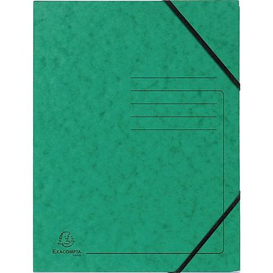 Eckspanner Exacompta 11286499, A4 Karton, Fassungsvermögen200 Blatt, grün, 5 St