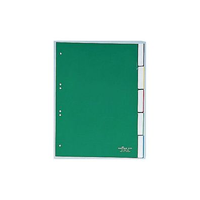 Register Durable 6220, blanko, A4, aus Kunststoff, 5 Blatt, grün
