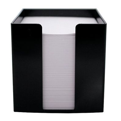 Notizzettel-Box Metzger 69020301, 700 Bl weiß, Maße: 105x105x90mm, schwarz