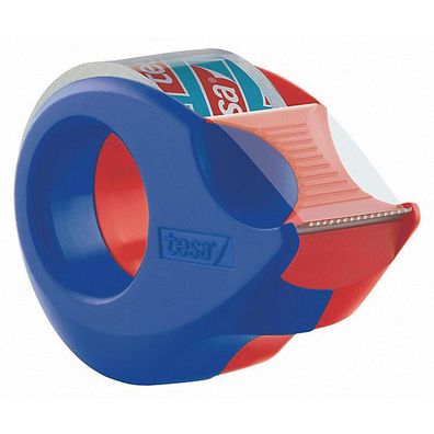 Mini Abroller Tesafilm 57859, mit 2 Rollen 19 mm x 10 m, rot/ blau