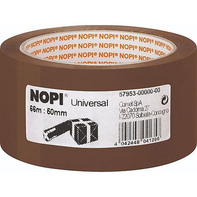 Nopi Packband NOPI Universal braun 50mm x66m 6 Rollen