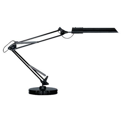 Tischleuchte Unilux Swingo, Energiesparlampe mit Standfuß, 8 Watt, schwarz