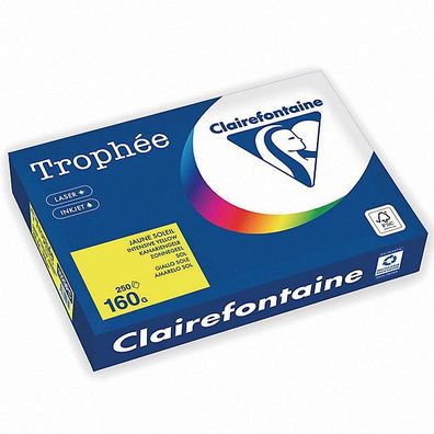 Farbpapier - Trophee - 1029C - A4 - 160 g/ m² - kanariengelb - 250 Blatt