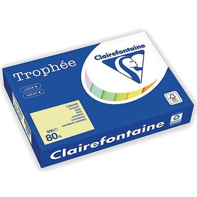 Farbpapier - Trophee - 1977 - A4 - 80 g/ m² - matt - kanariengelb - 500 Blatt