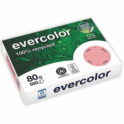 Kopierpapier Evercolor 400, A4, 80g, rosa, 500 Blatt