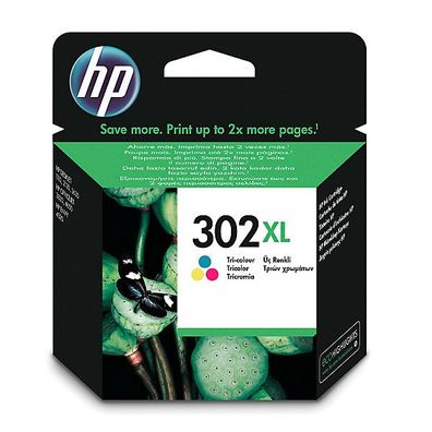 Tintenpatrone HP F6U67AE - 302XL, Reichweite: 480 Seiten, 3farbig