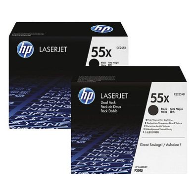 Toner HP CE255XD, Reichweite: 12.500 Seiten, schwarz, 2 Stéck