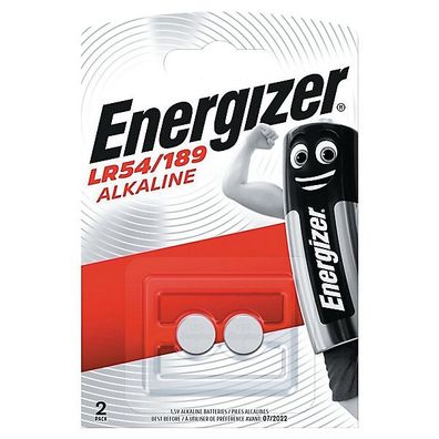 Batterie Energizer 623059, Knopfzelle, LR54, 1,5 Volt, Alkali-Mangan, 2 Stück