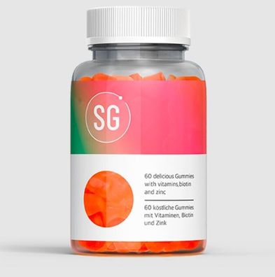 SG Slimming Gummies - 60 köstliche Gummies mit Vitaminen, Biotin und Zink