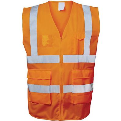 Warnschutzweste Safestyle 23511, Reißverschluss, Größe 3XL, orange