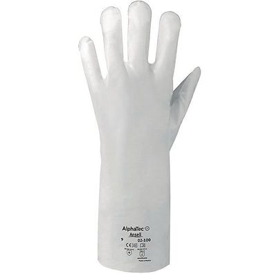 Handschuhe Ansell 02-100, AlphaTec, chemikalienbeständig, Größe: 6, 1 Paar
