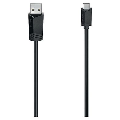 Anschlusskabel USB-A auf USB-C, Hama, 1.5m, 480 Mbit/ s