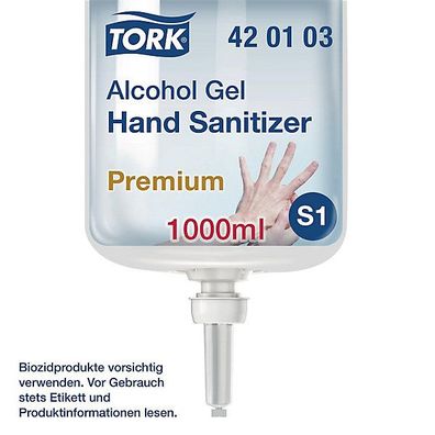 Tork Händedesinfektionsgel 420103 für Spender, S1/ S11 Premium, 1000 ml