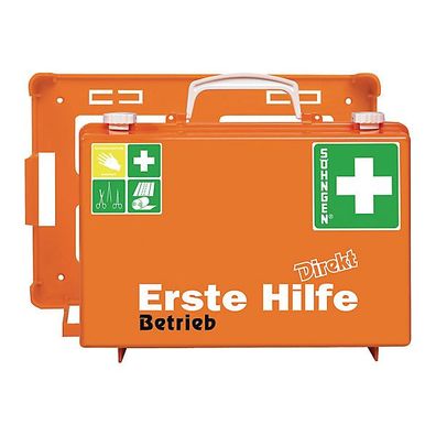 Erste-Hilfe-Koffer Söhngen Betrieb, mit Füllung, nach DIN 13157, orange