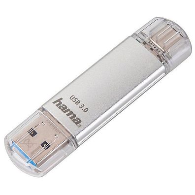 USB-Stick Hama 124161 Laeta, Speicherkapazität: 16GB, silber