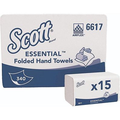 Papierhandtücher Scott 6617, 1-lagig, weiß, 5100 Stück