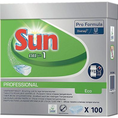 Spülmaschinentabs Sun Pro All in one ECO, 100 Tabs
