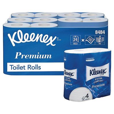 Toilettenpapier Kleenex 8484, 4-lagig, 160 Blatt, 24 Stück