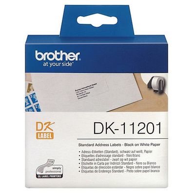 Adress-Etiketten Brother DK11201, 29 x 90mm, weiß, 400 Stéck