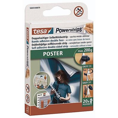 Powerstrips Tesa 58003, Poster, 20 Stück