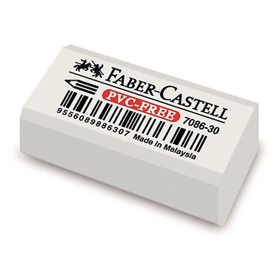 Radierer Faber-Castell 7086-30 aus Kunststoff, für Blei- und Farbstifte