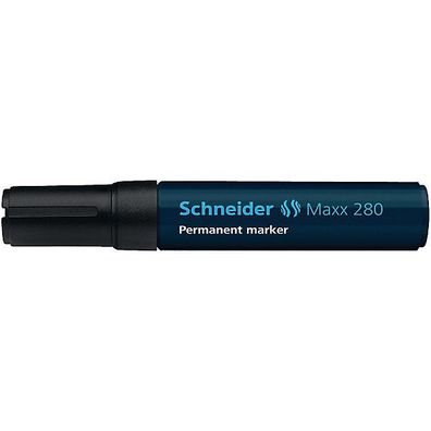 Permanentmarker Schneider Maxx 280, Keilspitze, Strichstärke: 4 + 12mm, schwarz