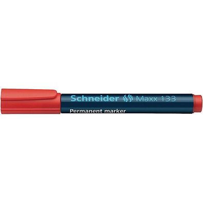 Permanentmarker Schneider Maxx 133, Keilspitze, Strichstärke: 1 + 4mm, rot