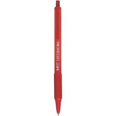 BIC Kugelschreiber Softfeel Clic Grip 837397, mit Clip, 0,4 mm, rot