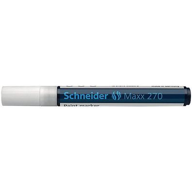 Lackmarker Schneider Maxx 270, Rundspitze, Strichstärke: 1-3mm, weiß