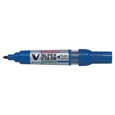 Permanentmarker Pilot SCA-VSC-M-L-BG, V SuperColor, Begreen, M, rund, blau