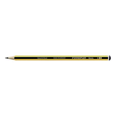Bleistift Staedtler 120 Noris, Härtegrad: B, gelb-swz lackierter Schaft, 12St