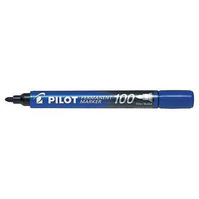 Permanentmarker Pilot SCA-100-L, Rundspitze, Strichstärke: 1mm, blau
