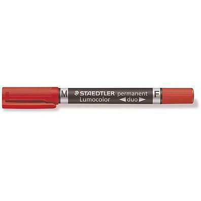 duo, Liquid-Ink-Technologie, Permanent Marker, 0,6 mm, Schwarz, Blau und Rot
