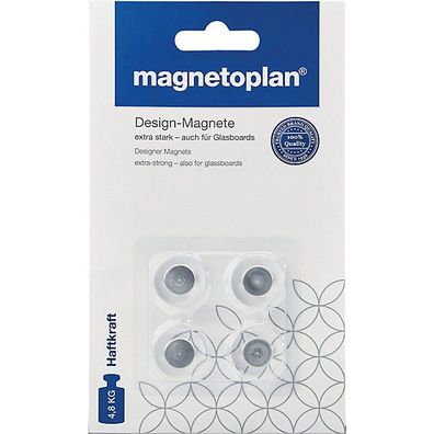 Haftmagnet Neodym Magnetoplan 1681020, acryl, 6 Stéck