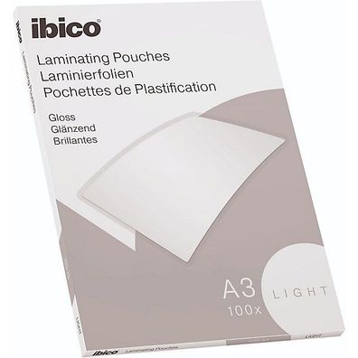 ibico Laminierfolien DIN A3 Light 2x75mic klar glänz. 100 St
