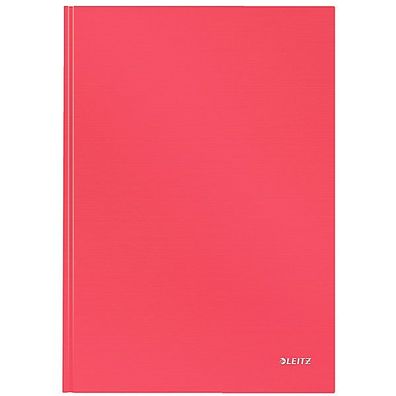 Notizbuch Leitz 4664 Solid, A4, kariert, glänzend laminiert, 80 Bl, rot