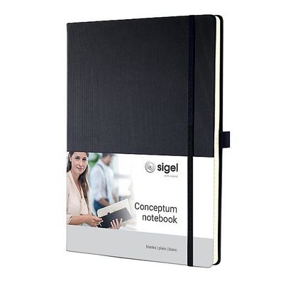 Notizbuch Sigel Conceptum CO110, A4, blanko, Hardcover, 194 Seiten, schwarz