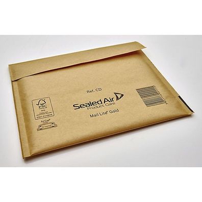 Luftpolstertaschen Mail Lite CD-ROM Innenmaße: 160x180mm goldgelb 5St